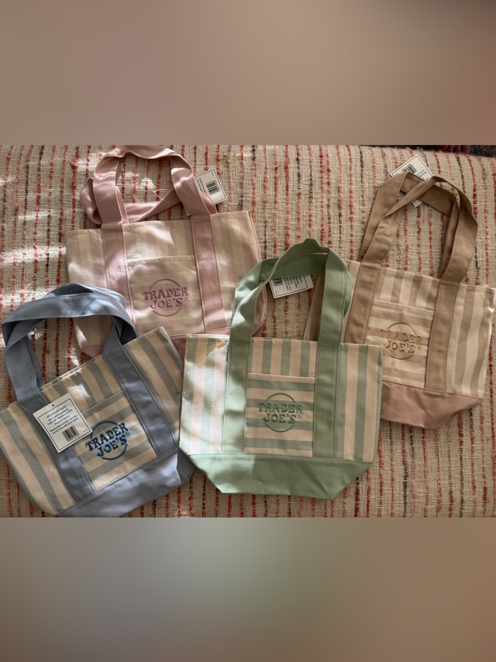 Trader Joe’s mini totes - PINK